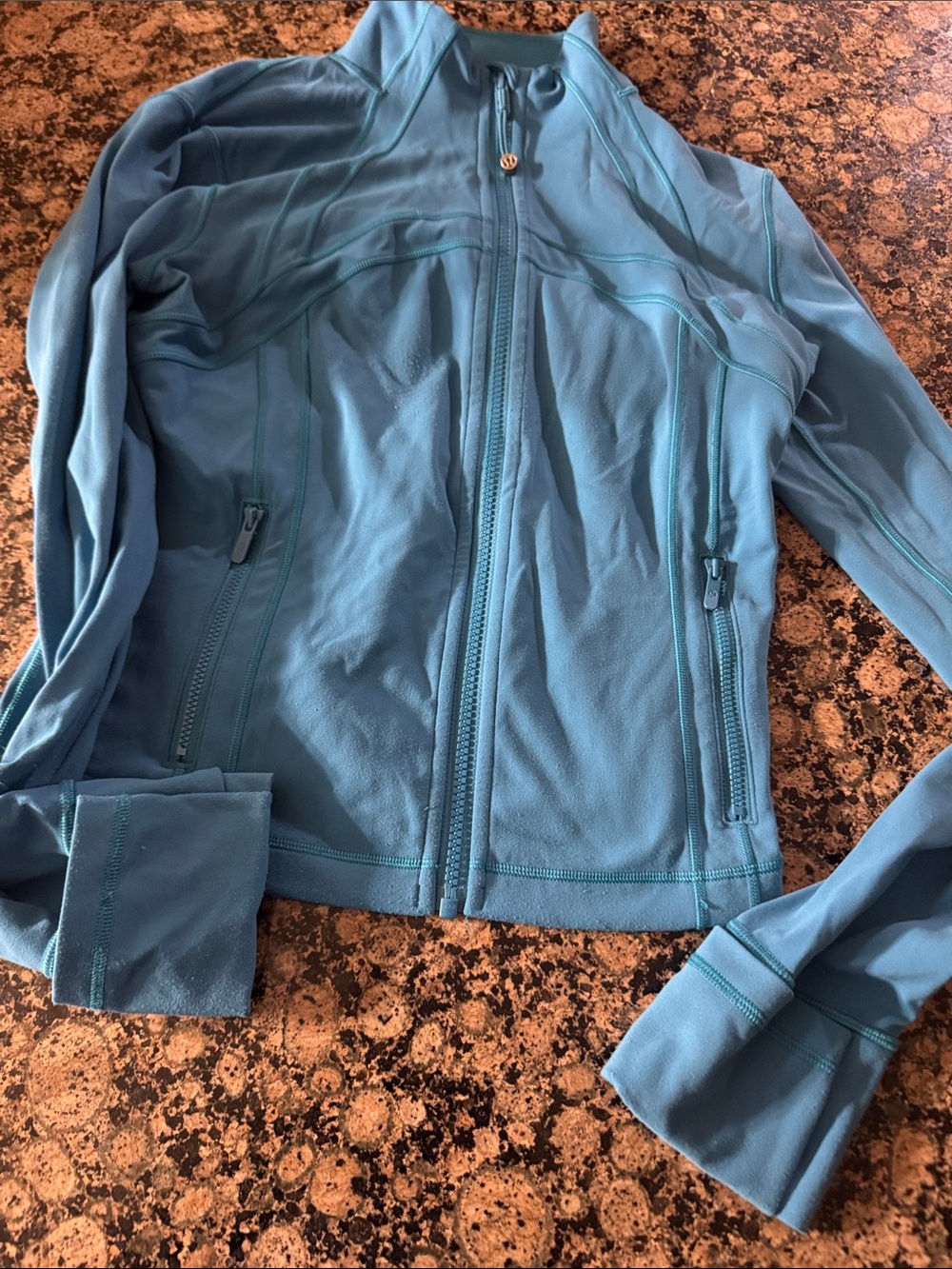 lululemon athletica Sky Blue Full-Zip Bomber Jacket